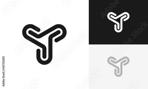 Y letter logo initial modern design vector
