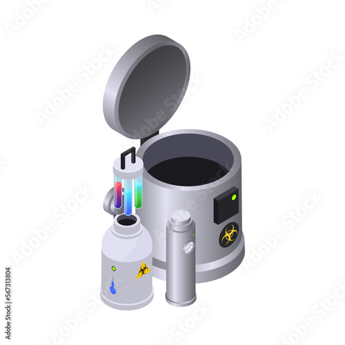 Virus Storage Isometric Composition