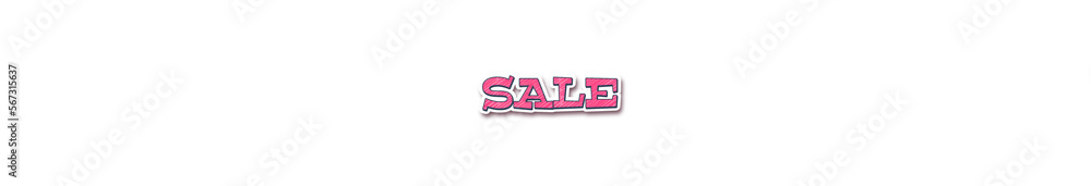 Fototapeta premium SALE Sticker typography banner with transparent background