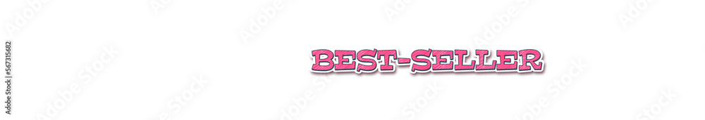 Fototapeta premium BEST-SELLER Sticker typography banner with transparent background