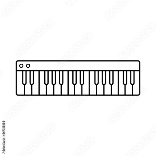 Piano icon vector. Music illustration sign. Octave symbol or logo.