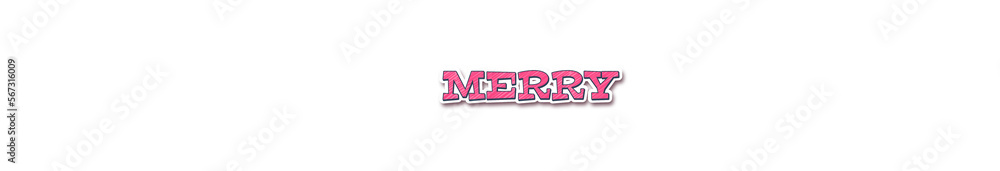 MERRY Sticker typography banner with transparent background MERRY Sticker typography banner with transparent background
