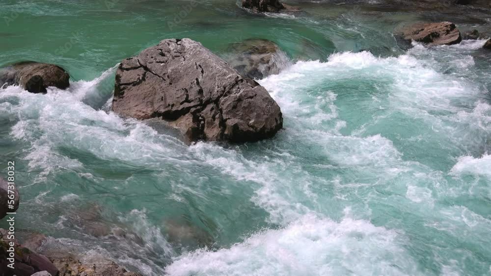 Emerald Green River Soca in Julian Alps Slovenia Emerald Green River Soca in Julian Alps Slovenia