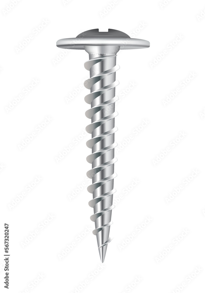 Metal Screw Realistic Composition Metal Screw Realistic Composition