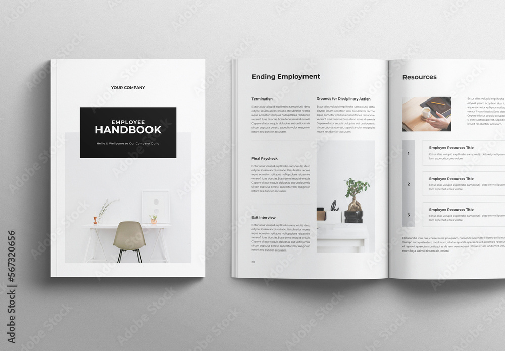 Handbook Format Employee Handbook Template Stock Template | Adobe Stock
