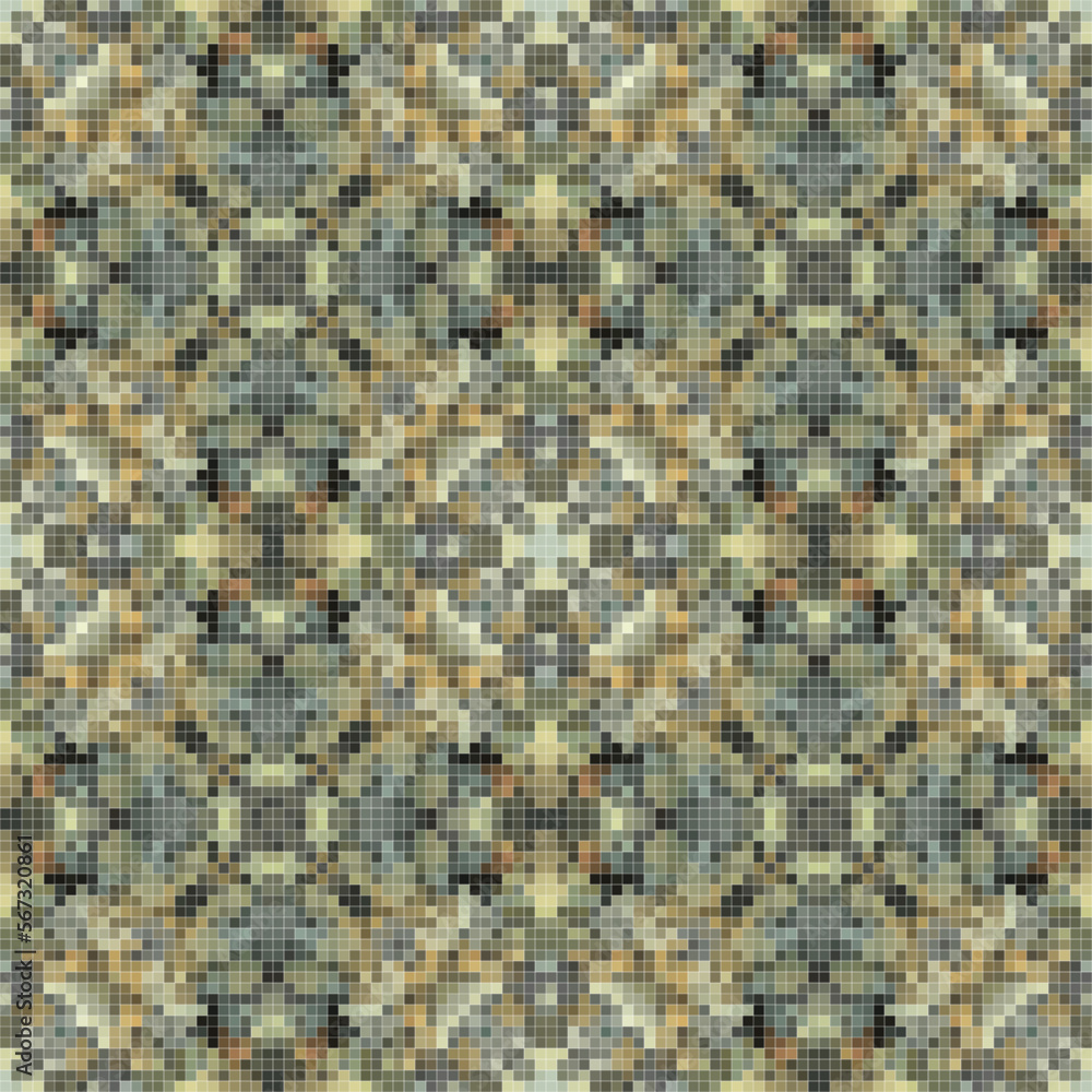 Fototapeta premium Mediterranean mosaic seamless pattern design, Repeat textile design. 
