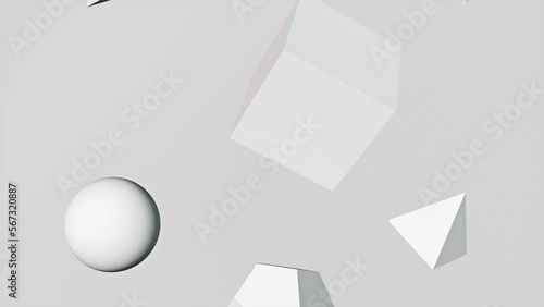 Floating Geometric Primitives in 4K loop