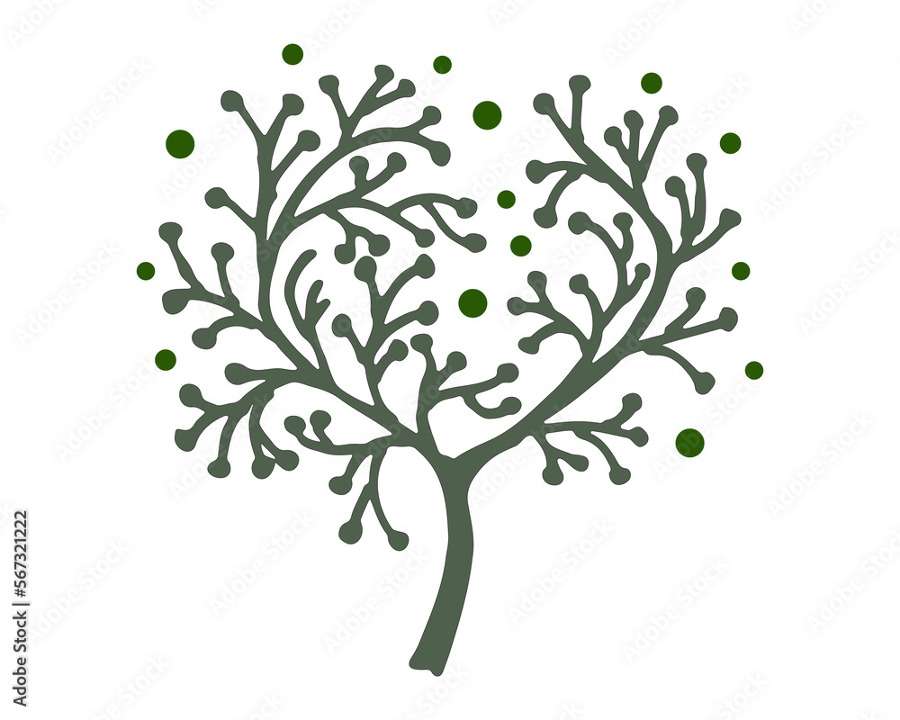 Silhouette of a Tree on white background. Concept of Plants and flowers. Isolated elements for your design. Vector illustration. Silhouette of a Tree on white background. Concept of Plants and flowers. Isolated elements for your design. Vector illustration.