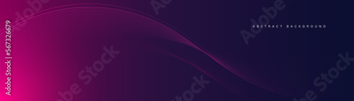 Abstract pink and purple gradient background with flowing wave lines. Modern shiny moving lines design. Futuristic technology concept. Suit for poster, cover, header, banner, web. Vector illustration