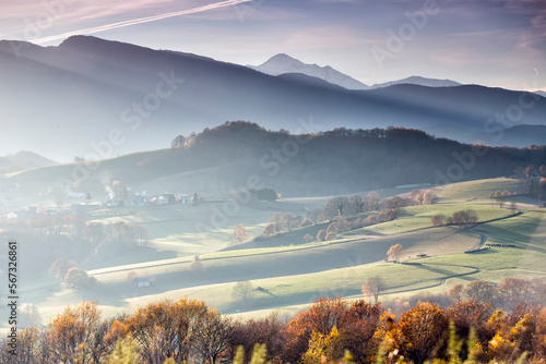 Panoramic Photograph Taken From Lourdes Of The French Pyrenees National Park photo