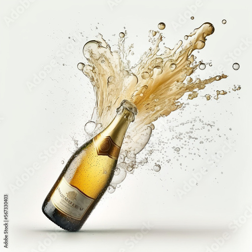 Beutaiful bottle of Champagne (AI Generated)