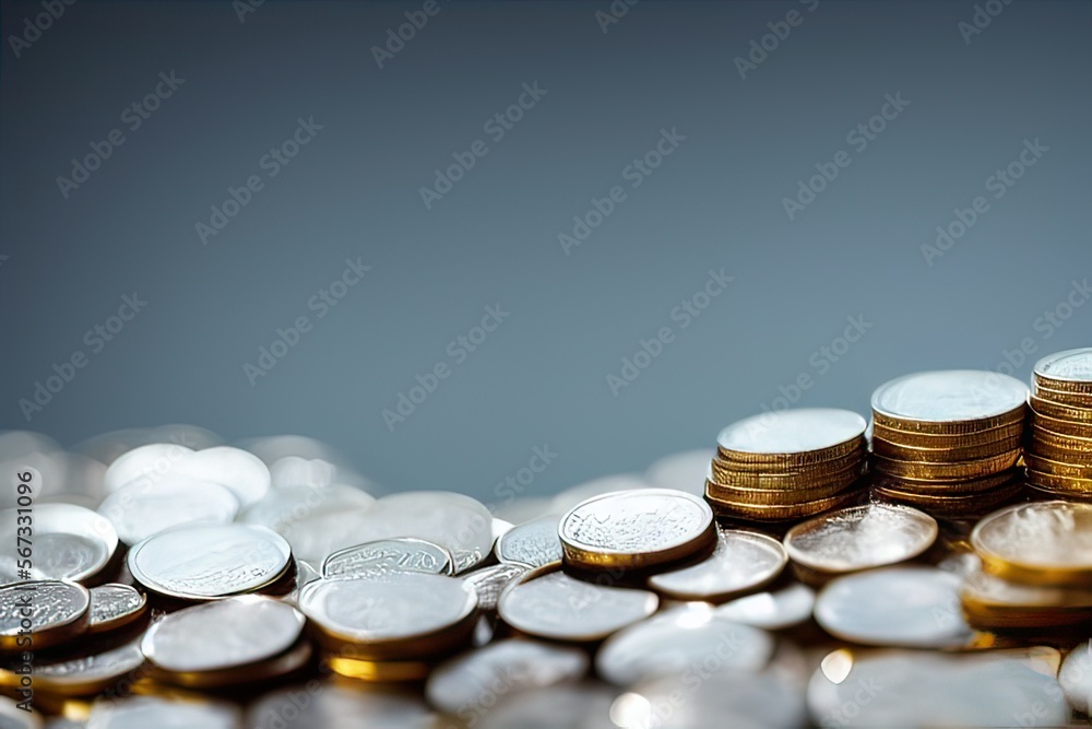 High-Resolution Image of Shiny Silver Coins, Perfect for Adding a ...