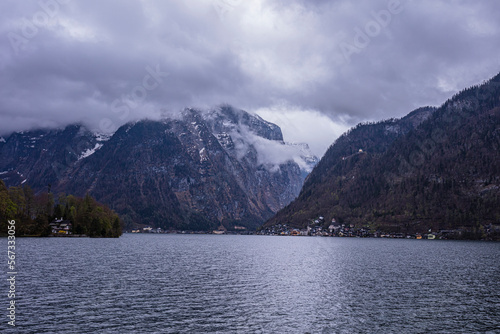 lake between mountains 