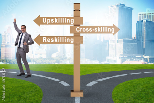At the crossroads choosing between up-skilling and re-skilling © Elnur