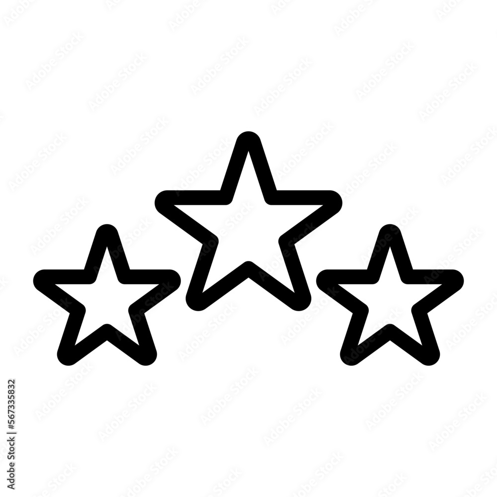 Rating line icon. Effect, magic, reward, difference, enchantment, impression, holiday, fun, radiation, cosmic light, voting, merits, review. Achievement concept. Vector black line icon Rating line icon. Effect, magic, reward, difference, enchantment, impression, holiday, fun, radiation, cosmic light, voting, merits, review. Achievement concept. Vector black line icon