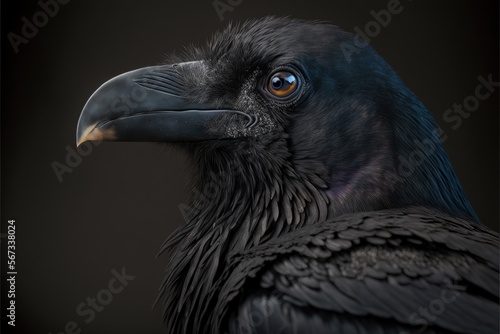 studio portrait  black raven