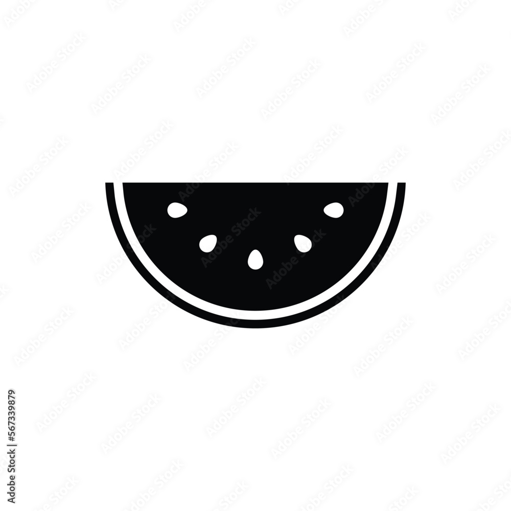 watermelon icon vector design template in white background