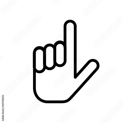 Thumbs up line icon. Gesture, hand, finger, pointer, sign, peace sign, like, palms, press, hands up, greeting, expression, warning. communication concept. Vector black line icon on white background