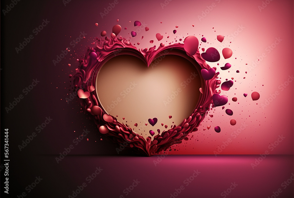 Valentine's Day background or Valentines day concept. Generative AI Valentine's Day background or Valentines day concept. Generative AI