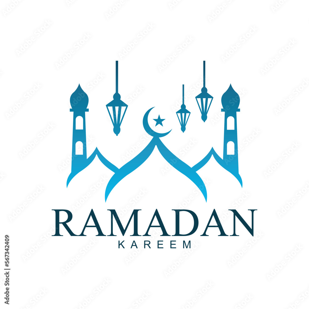 Kareem Ramadan emblem for the holy month of Ramadan. Best badge. vector templates