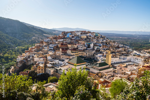 Tableau sur toile Amazing downtown of Moulay Idriss, Morocco, North Africa