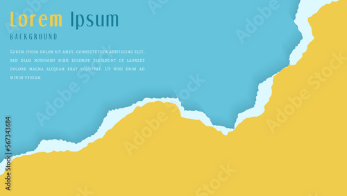 Modern Colorful Paper Ripped Frame Design Template