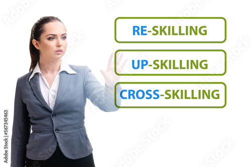 Re-skilling and upskilling in learning concept © Elnur