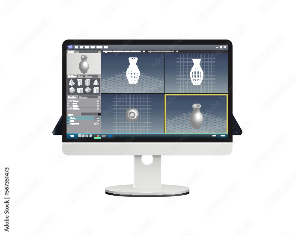 3D Printing Computer Composition 3D Printing Computer Composition