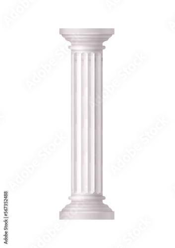 Antique Column Realistic Composition