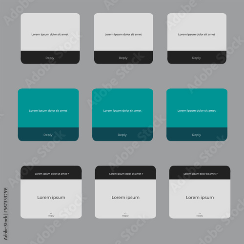 Vector illustration question and answer interface