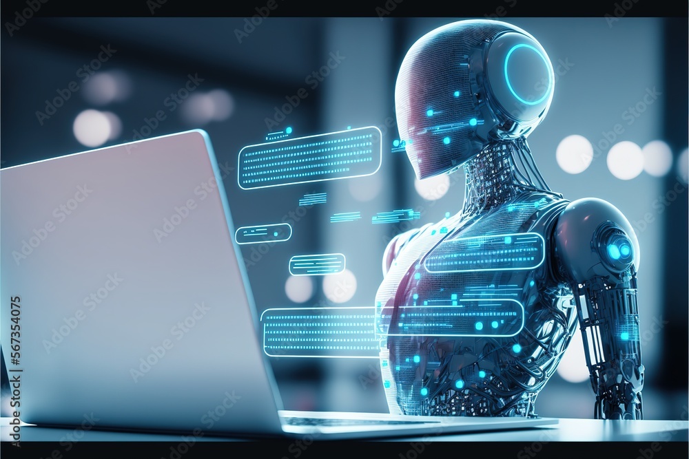  Artificial Intelligence, Knowledge Expertise Intelligence Learn. Technology and engineering. Online training banner, ai - obrazy, fototapety, plakaty 