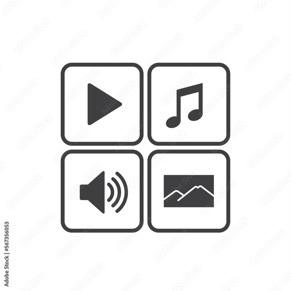 illustration of multimedia, vector art. illustration of multimedia, vector art.