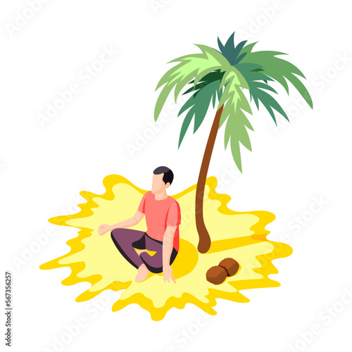 Palm Island Zen Composition