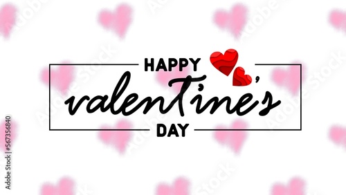 happy valentine`s day typography. vector text design with heart shapes, valentine`s day banner, web banner design for social media, ad, tag, advertisement, printing media, celebration  © Mehmet