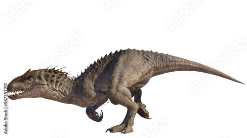 roaring indominus rex dinosaur isolated on blank background PNG © akiratrang