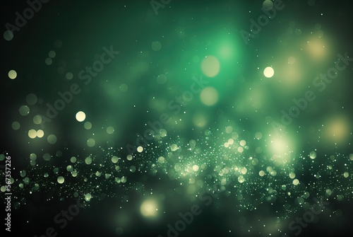 Sparkle Background, soft green. Sparkles. Bright lights. Wallpaper. Depth of Field. Out of Focus. Glitter. Generative AI. © Kai Alves
