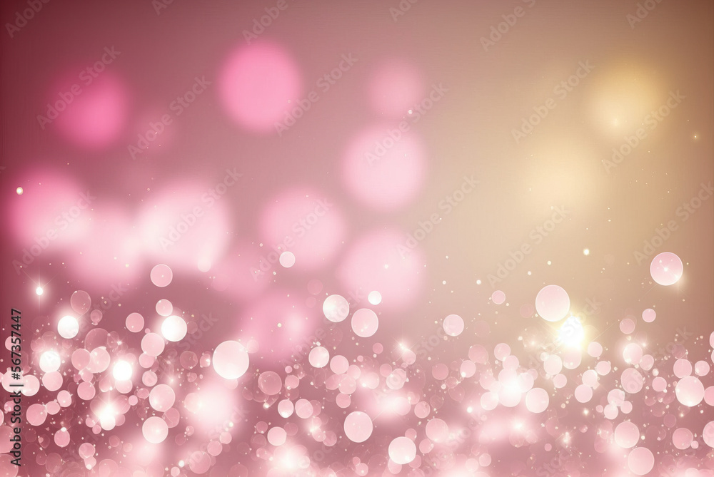 Sparkle Background, soft pink. Sparkles. Bright lights. Wallpaper. Depth of Field. Out of Focus. Glitter. Generative AI.