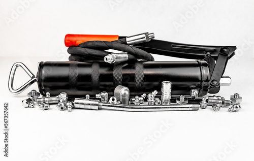 Photos Machine lubrication nipple, Precision coupler, Grease hose, Grease Gun Hand Tool