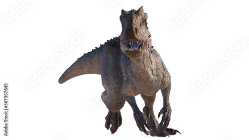 roaring indominus rex dinosaur isolated on blank background PNG