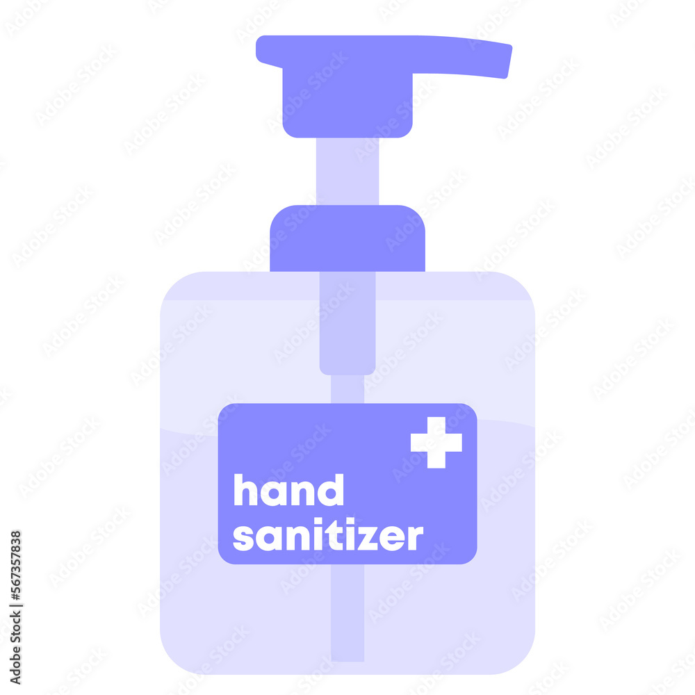 Hand sanitizer icon on white Hand sanitizer icon on white