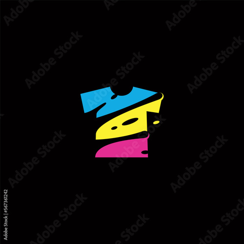 CMYK Tshirt logo or icon design