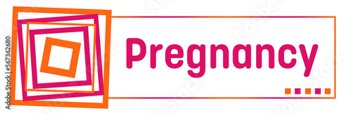 Pregnancy Pink Orange Squares Horizontal 