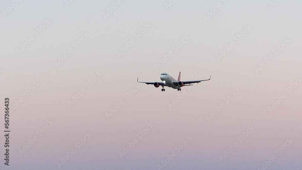 Commercial airplane in sky Commercial airplane in sky