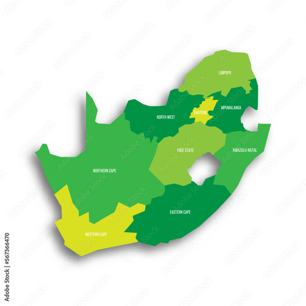 South Africa Political Map Of Administrative Divisions Stock Vector south-africa-political-map-of-administrative-divisions-stock-vector