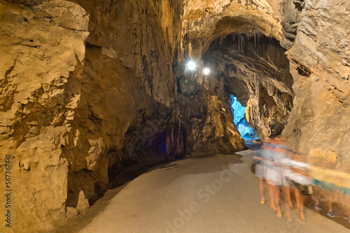 La Cuevona, Road Natural Karst Cave, National Heritage Site, Spanish Cultural Property, Cultural Interest, Cuevas del Agua, Ribadesella, Asturias, Spain, Europe photo