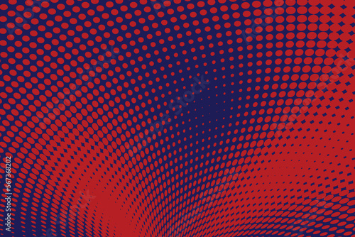 Red And Blue Color Halftone Abstract Pattern Background. Vintage. Wallpaper. Vector