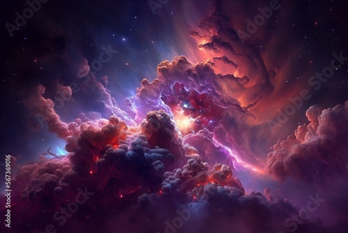 background with nebula and stars