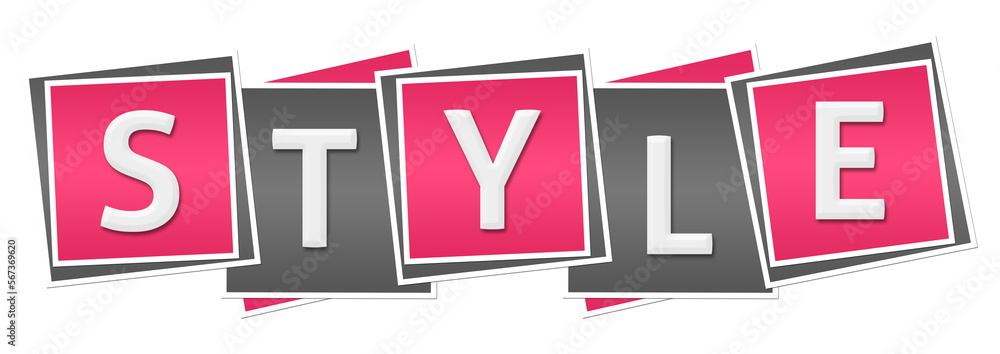 Fototapeta premium Style Pink Grey Blocks 