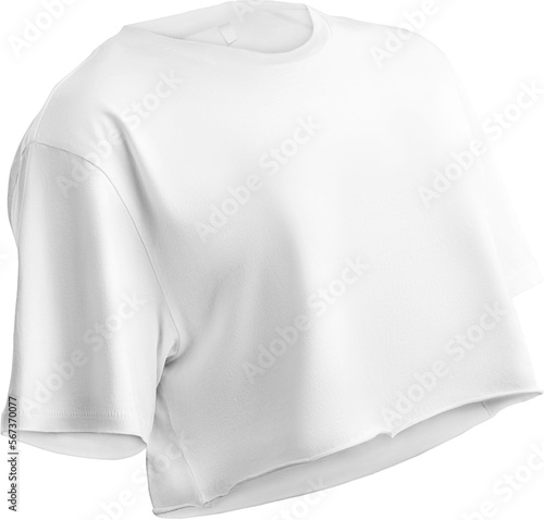 White crop top mockup, no body, png, canvas bella, front