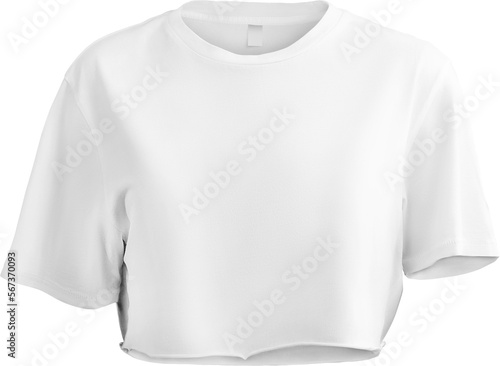 White crop top mockup, no body, png, canvas bella, front
